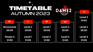 Cuban rueda schedule for Sept 2023 Dance school Dame2Salsa