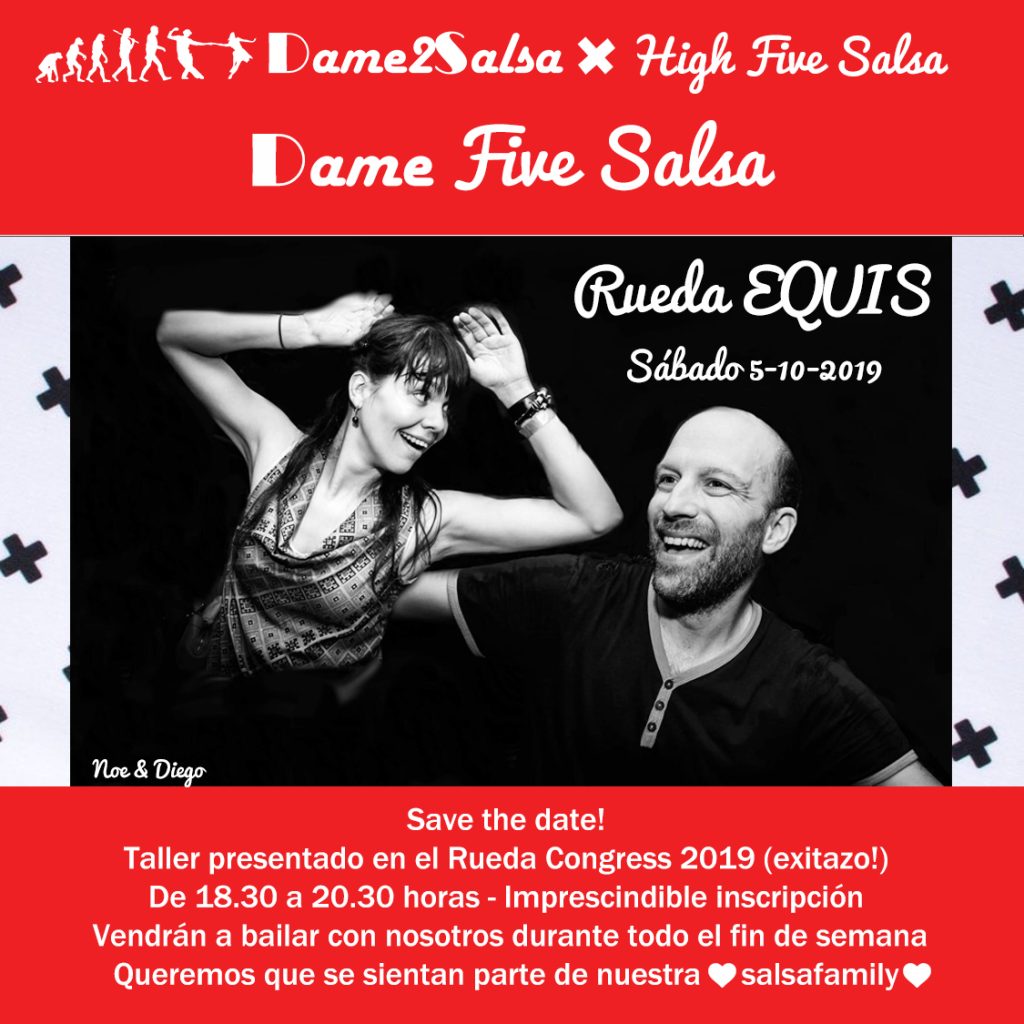 Rueda Equis workshop with High Five Salsa, at Dame2Salsa