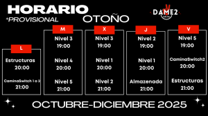 Horarios Dame2Salsa Salsa Cubana en Madrid - Otoño 2025
