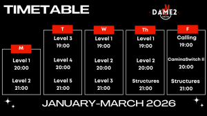 Schedule Dame2Salsa Cuban Salsa in Madrid - January 2025