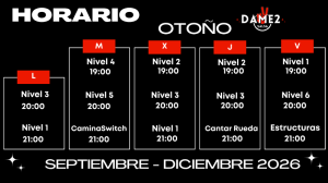 Horarios Dame2Salsa Salsa Cubana en Madrid - Otoño 2026